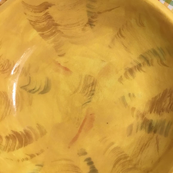 Handmade Ceramic Mug & Saucer w/Unique Design Hand-painted Bugs~Flowers~Bees - Picture 5 of 12